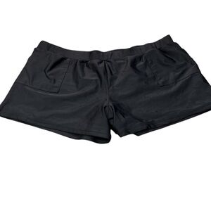 WOMENS BLACK FLATTERING SWIM SHORTS size 26